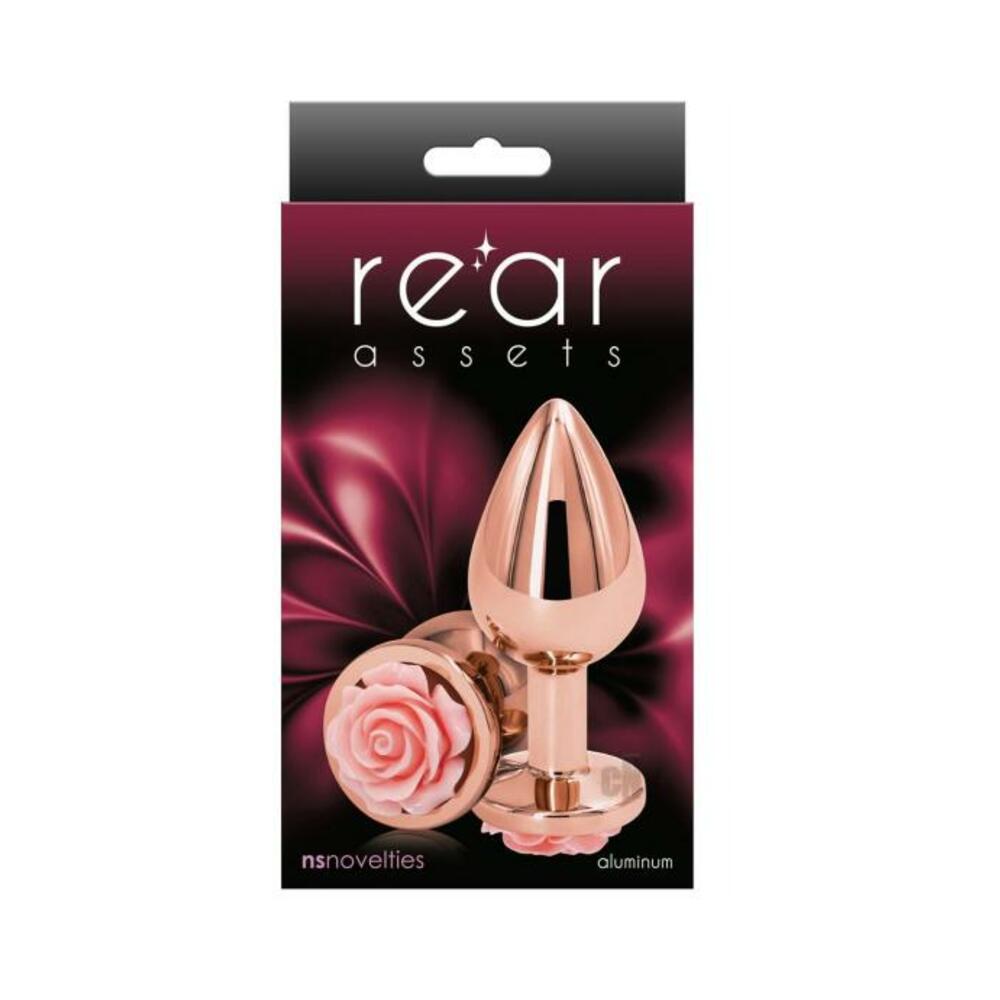 Rear Assets Rose Anal Plug - Medium - Pink | cutebutkinky.com