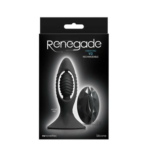 Renegade V2 Rechargeable Anal Plug With Remote - Black | cutebutkinky.com