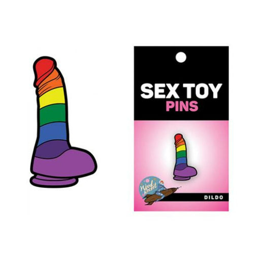 Sex Toy Pin Rainbow Dildo | cutebutkinky.com