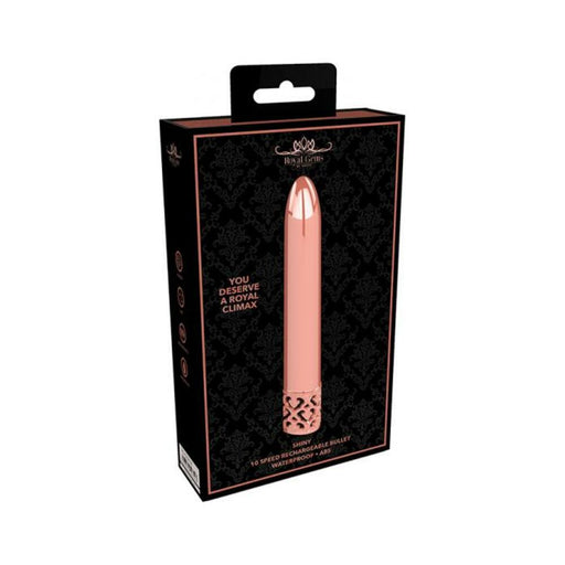 Royal Gems - Shiny - Abs Rechargeable Bullet - Rose Gold | cutebutkinky.com
