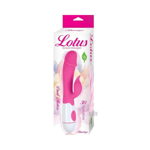 Lotus Sensual Massagers #6 Dual Stimulator Silicone Pink | cutebutkinky.com