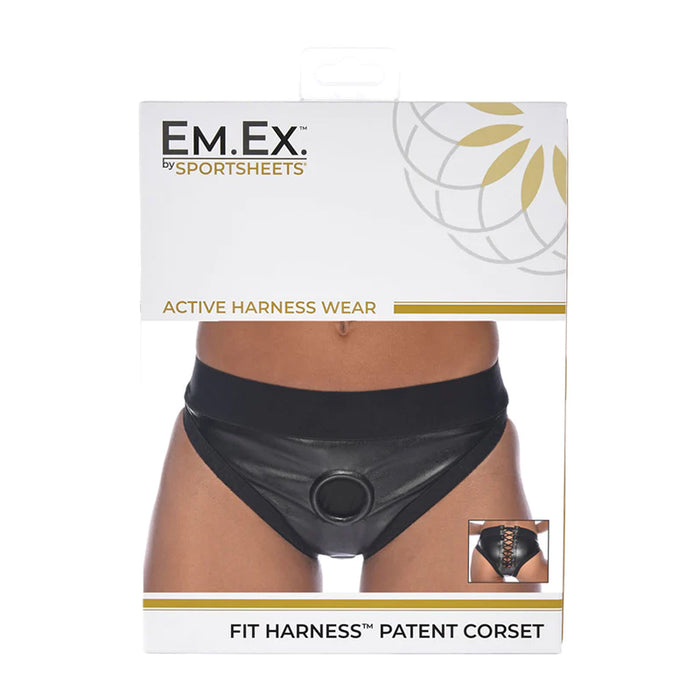 Sportsheets Em.Ex. Fit Harness Patent Corset XL