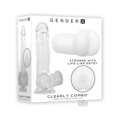 Gender X Clearly Combo Dildo And Stroker Clear | cutebutkinky.com