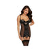 Dreamgirl Stretch Velvet Garter Slip Black Xl Hanging | cutebutkinky.com