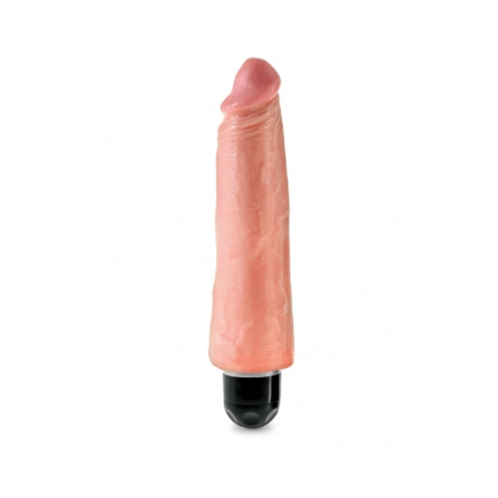 King Cock 8 inches Vibrating Stiffy Beige | cutebutkinky.com