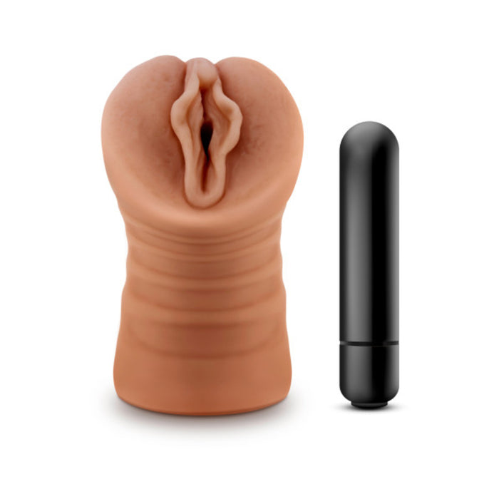 M For Men Sofia Mocha Tan Vagina Stroker | cutebutkinky.com