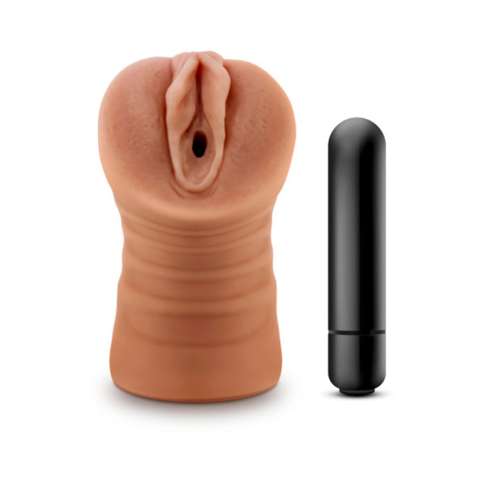 M For Men Julieta Mocha Tan Vagina Stroker | cutebutkinky.com