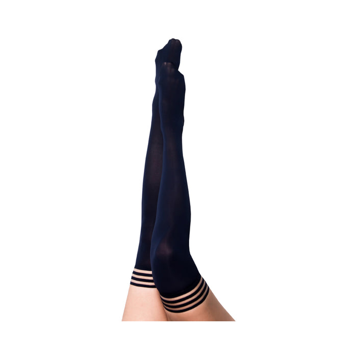 Kixies Selma Navy Opaque Size B | cutebutkinky.com