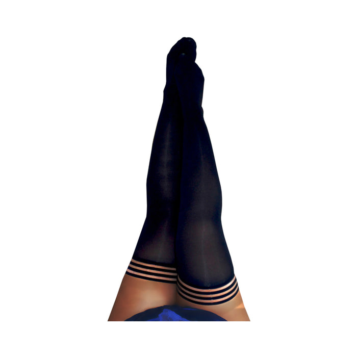 Kixies Danielle Black Opaque Size D | cutebutkinky.com