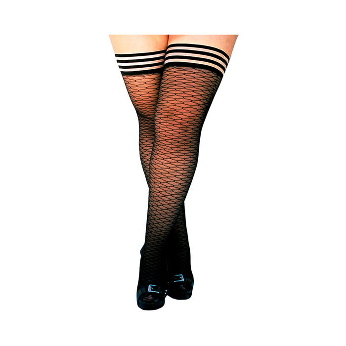 Kixies Dannalynn Black Ribbed Size D | cutebutkinky.com